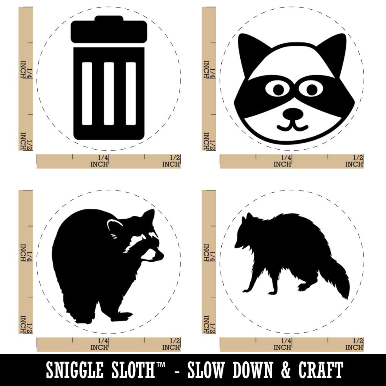 Raccoon Trash Panda Racoon Rubber Stamp Set for Stamping Crafting Planners